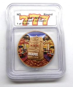 Jackpot 777 1oz Copper Round MS70 ICG Graded