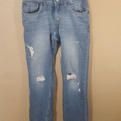 Levi's 501 slim fit Distressed Jeans Youth size 10 Regular