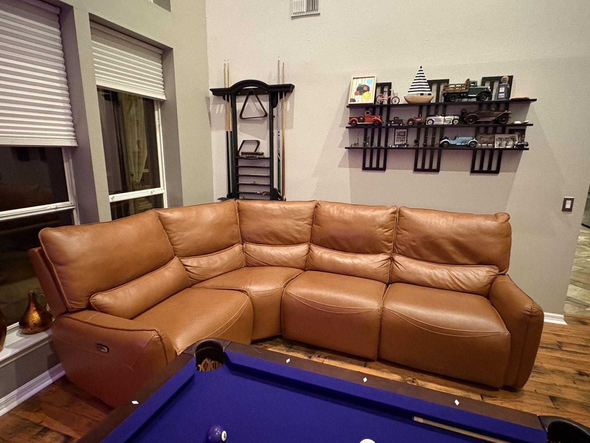 4-Seat Recliner Couch β Italian Leather, Modular