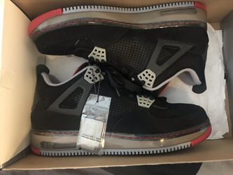 Air Jordan 4 Air Force Fusion Black Cement Bred Size 10 Mens 