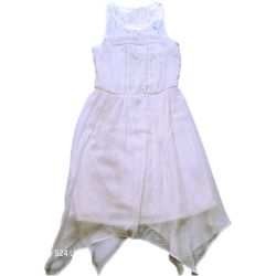 By & By White Lace Flowing Tank Dress w/Lining Size Small Ivory 