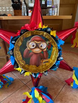Curious George 3D star pinata