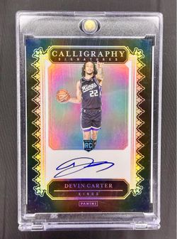 2024 Panini Calligraphy Signatures #CAL-DEV Devin Carter RC Rookie Auto Kings