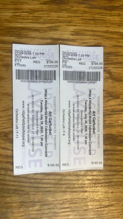 10/08/2026 RIDGEFIELD PLAYHOUSE PRESENTS:  Art Garfunkel What a Wonderful World Celebration Concerts