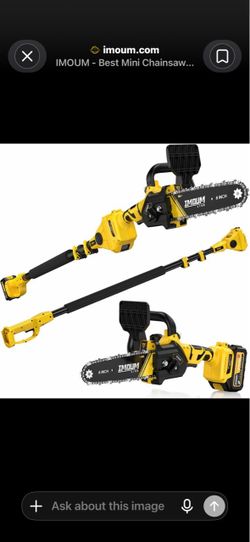 IMOUM 8-Inch Cordless Pole Chainsaw