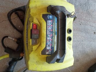 Assorted compressors and power washers  with a  jack