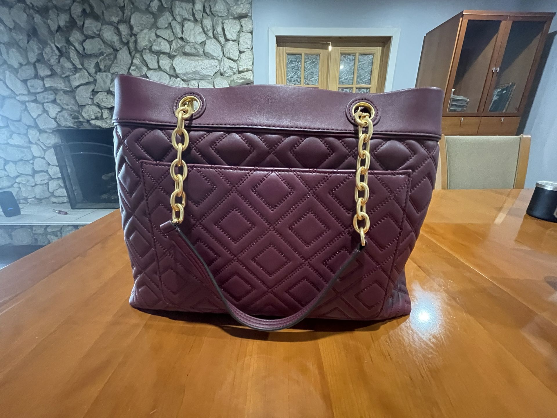 Tory burch fleming shop triple compartment tote
