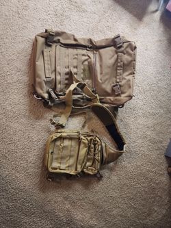 Military camping backpack and bag