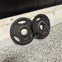 FITNESS GEAR 5 LB Olympic Plates – Pair – Tri-Grip Iron