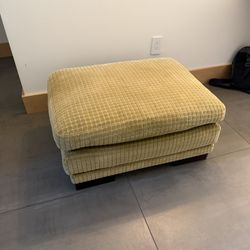 Velvet Green Ottoman