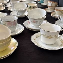 Matching Teacups And Saucers