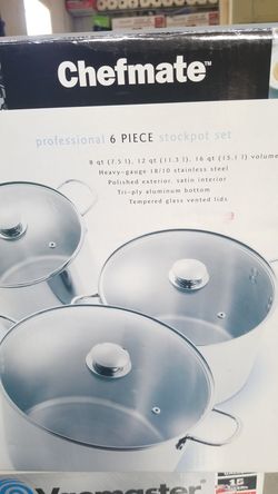 Stainless steel stock pot set