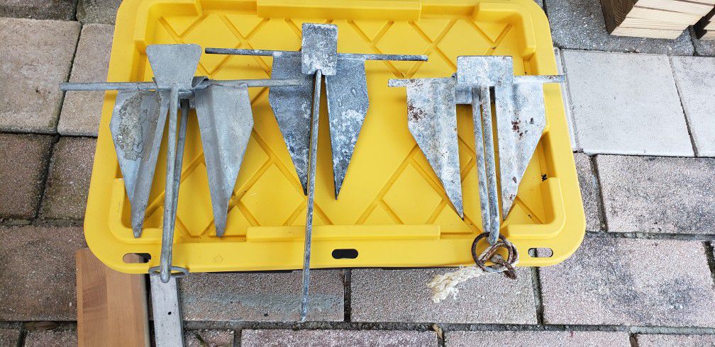 Galvanized Boat Anchors $10 Each Or All 3 For $20