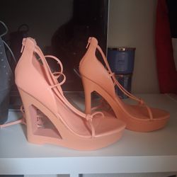 AAJ By Aminah Abdul Jalil Strappy Heel Wedges