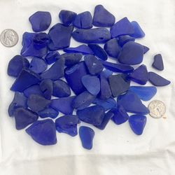 Large Cobalt Blue Sea Glass 25 Pieces 