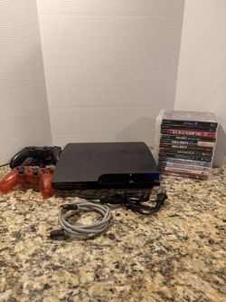 Sony PlayStation 3 Lot - 120GB, 12 Games, 2 Controller and cables
