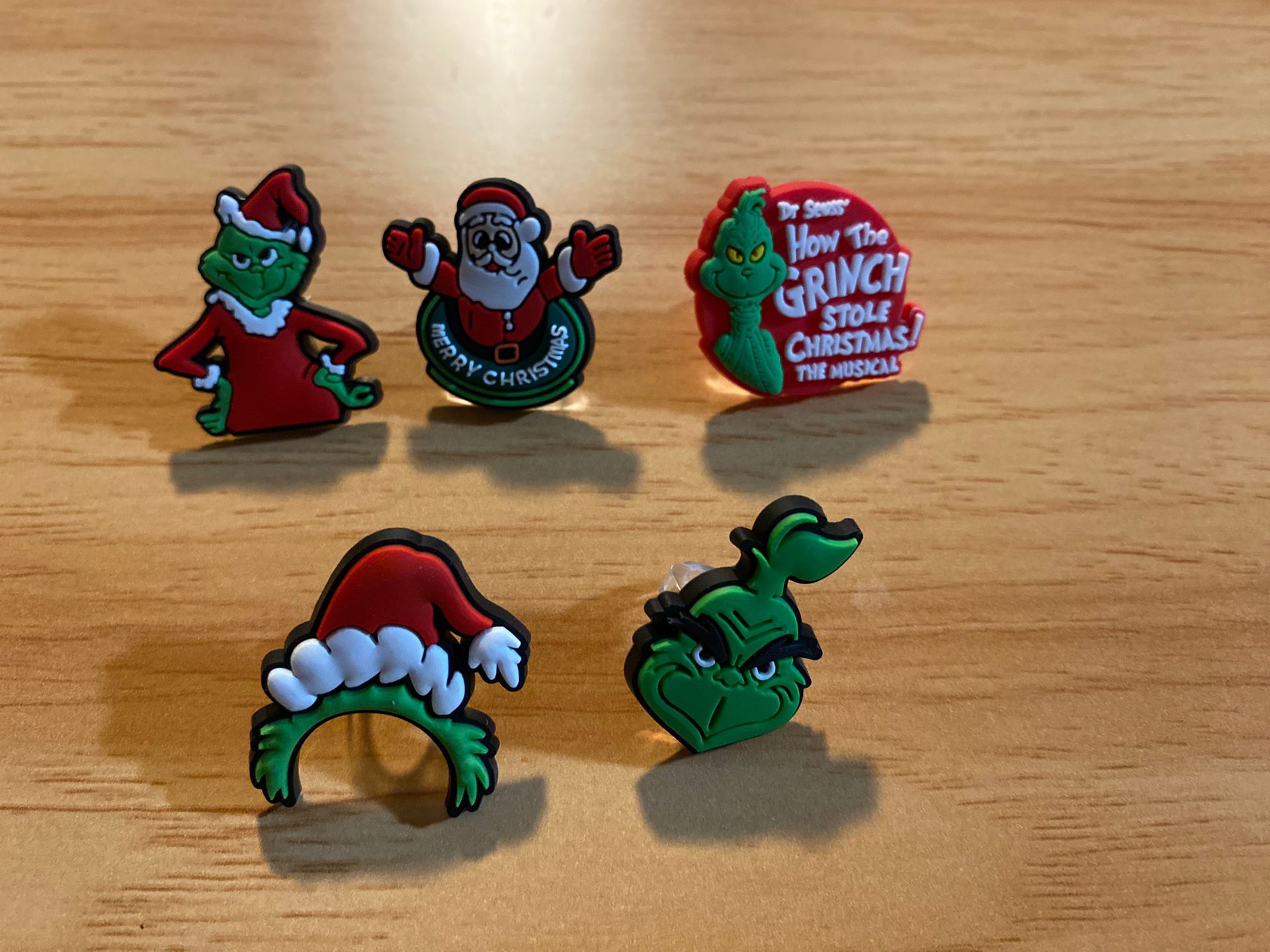 Grinch Christmas Straw Charms