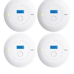 UINGARM  4pack PHOTOELECTRIC SMOKE & CARBON  DETECTORS