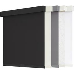 AOSKY Cordless Blackout Roller Shades, 35" W × 72" H, Black