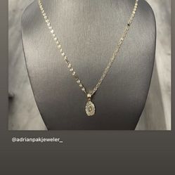 14k Gold Chain Virgencita 