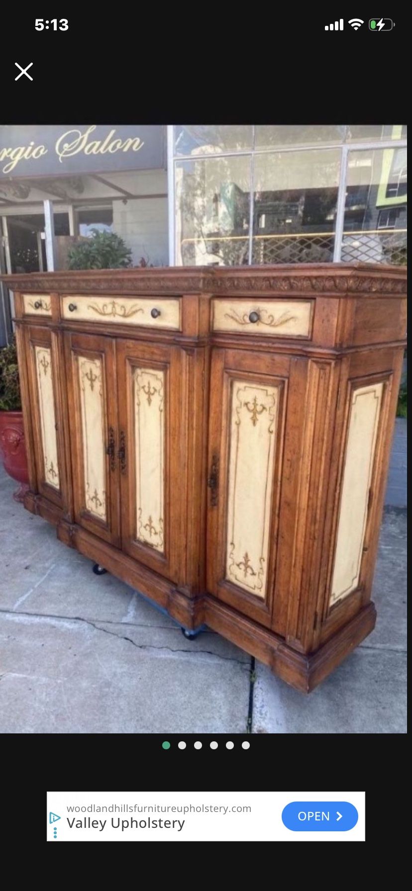 Antique Amazing Buffet Cabinet, Solid Wood