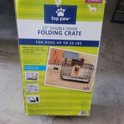 22" Double Door Folding Crate