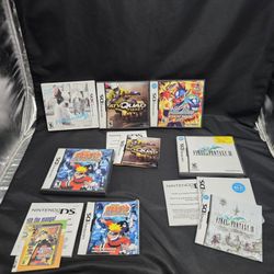 Nintendo DS 3DS Case Lot Mega Man Final Fantasy Naruto ATV Nintendogs No Games