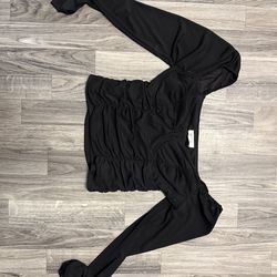 Sheer black long sleeve size M