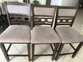 High bar stools set of 3 pet free home