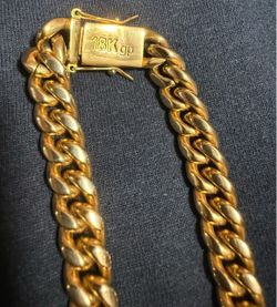 18k gold plated Cuban
