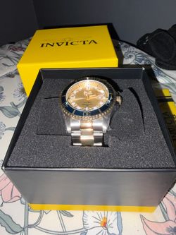 Invicta pro diver current wave mens watch 43mm,steel, gold
