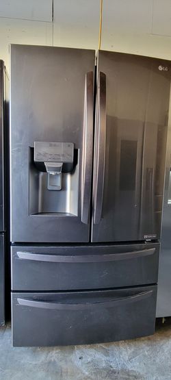 LG French Door Refrigerator Black Stainless
