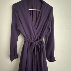Long Dark Purple Dress Size L