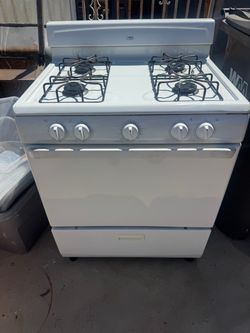 White 4-Burner Gas Range Stove