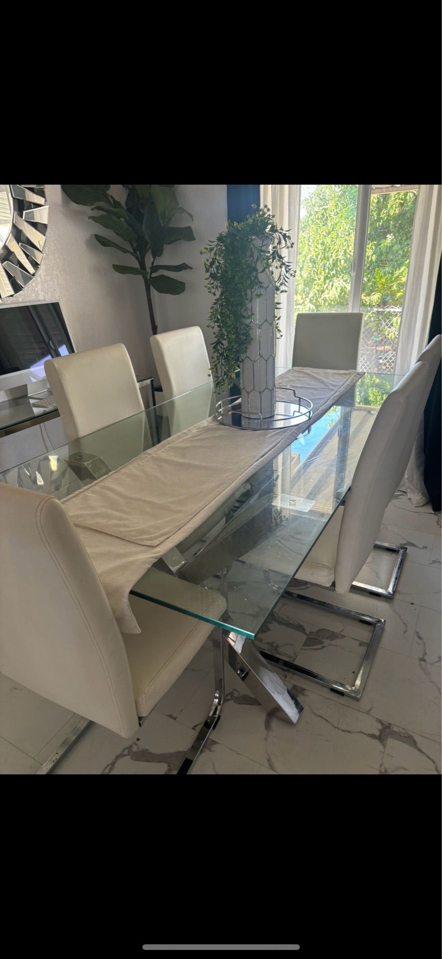 ZGallerie table & 6 chairs