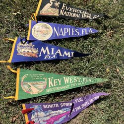 1940S Florida Pennant Flags FL 