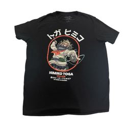 My Hero Academia T-Shirt Men's Size Large Black Himiko Toga Villain Funimation