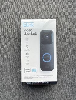 NEW Blink Video Doorbell | Two-way audio, HD video, motion and chime app alerts and Alexa enabled — wired or wire-free (Black)