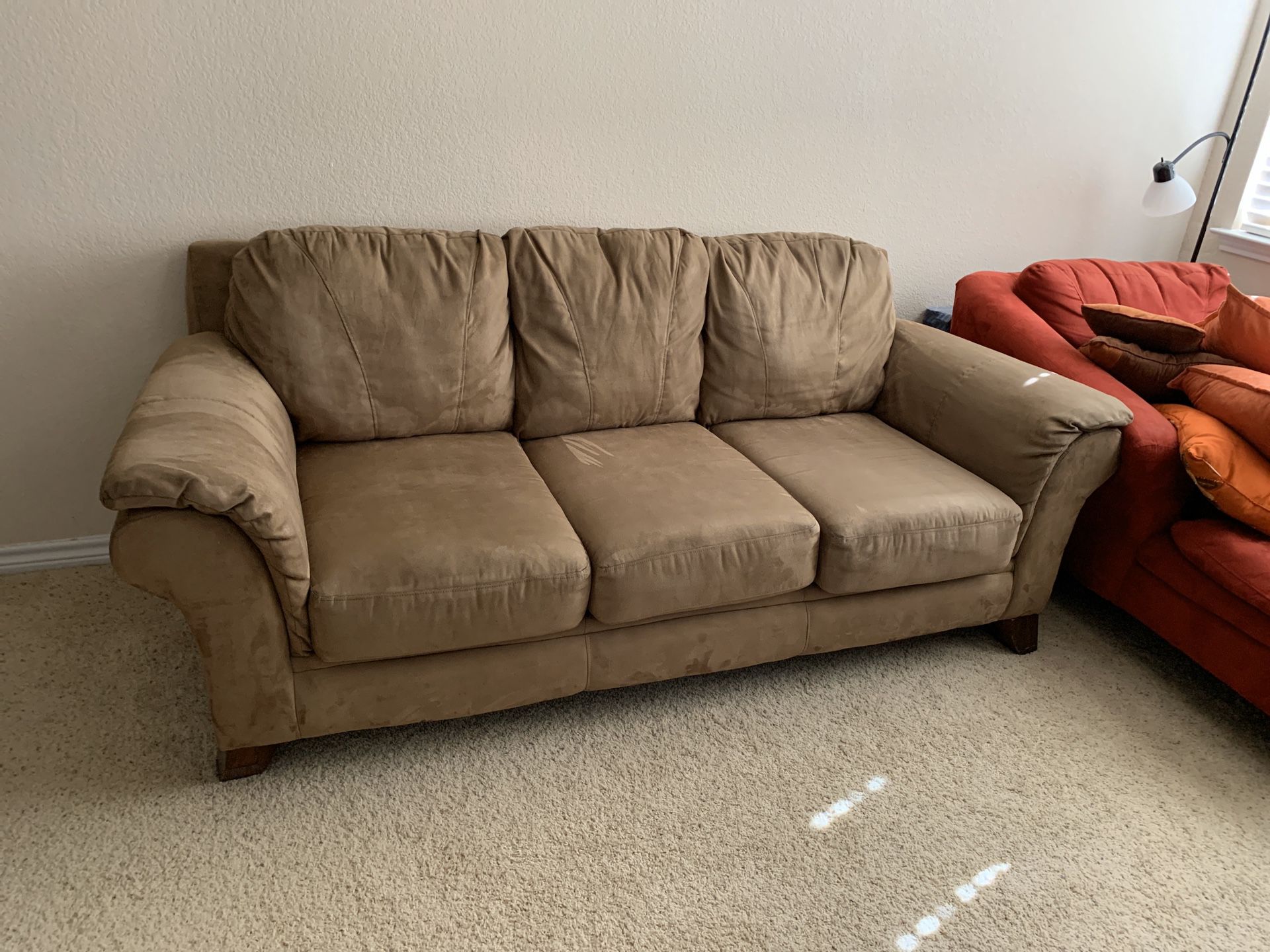 Brown 3 seater couch/ sofa