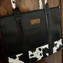 Wrangler Cow Print Tote Handbag 
