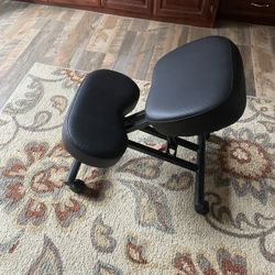 Ergonomic Kneeling Chair, Adjustable Stool for Home and Office - Improve Your Posture with an Angled Seat - Thick Comfortable Moulded Foam Cushions - 