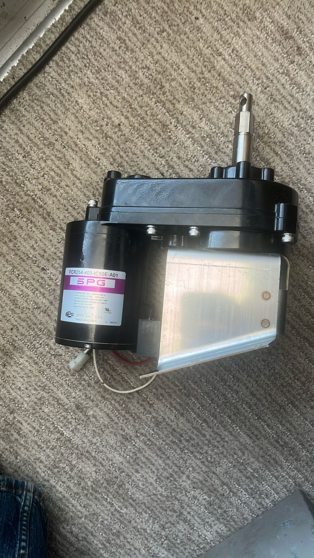 USED SPG Induction Motor 1/15HP 50W 1650RPM 0.76A FCR254-403-IC50E-A01