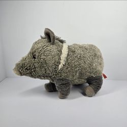 Wild Republic Javelina Javelin Wild Boar Pig Plush 12" Stuffed Animal Grey Brown