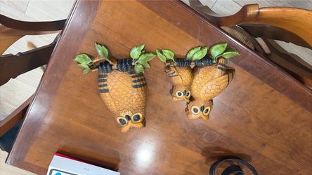 MCM LXXV1. Owl Wall Pocket Set of 2