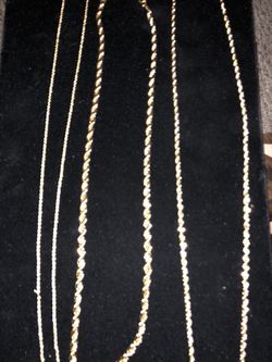 24KGL rope necklaces different sizes$25 each