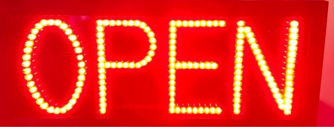 Led sign OPEN