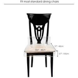 2 Clear Plastic Dining Chair Covers - Brand New