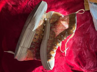 Dior B23 High Top Orange Oblique Canvas sneakers