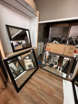 Mirror Sale, up to 75% off. Entryway, living room, and bedroom mirrors.