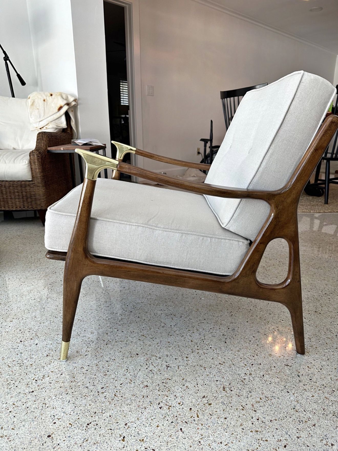 Anthropologie Linen Haverhill Chair